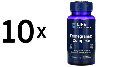 10 x Life Extension Pomegranate Complete - 30 softgels (666,63 EUR/kg)
