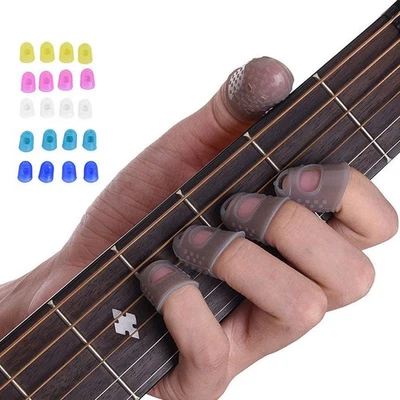 Brand New Guitar Fingerstalls 12pcs Anti-slip Kit Pack Silicone Rubber - Image 1 of 4