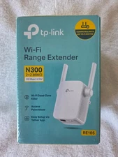 Shrink Wrapped TP-Link RE 105 Wi-Fi Range Extender N300 2x2 MIMO 300Mbps 2.4 GHz
