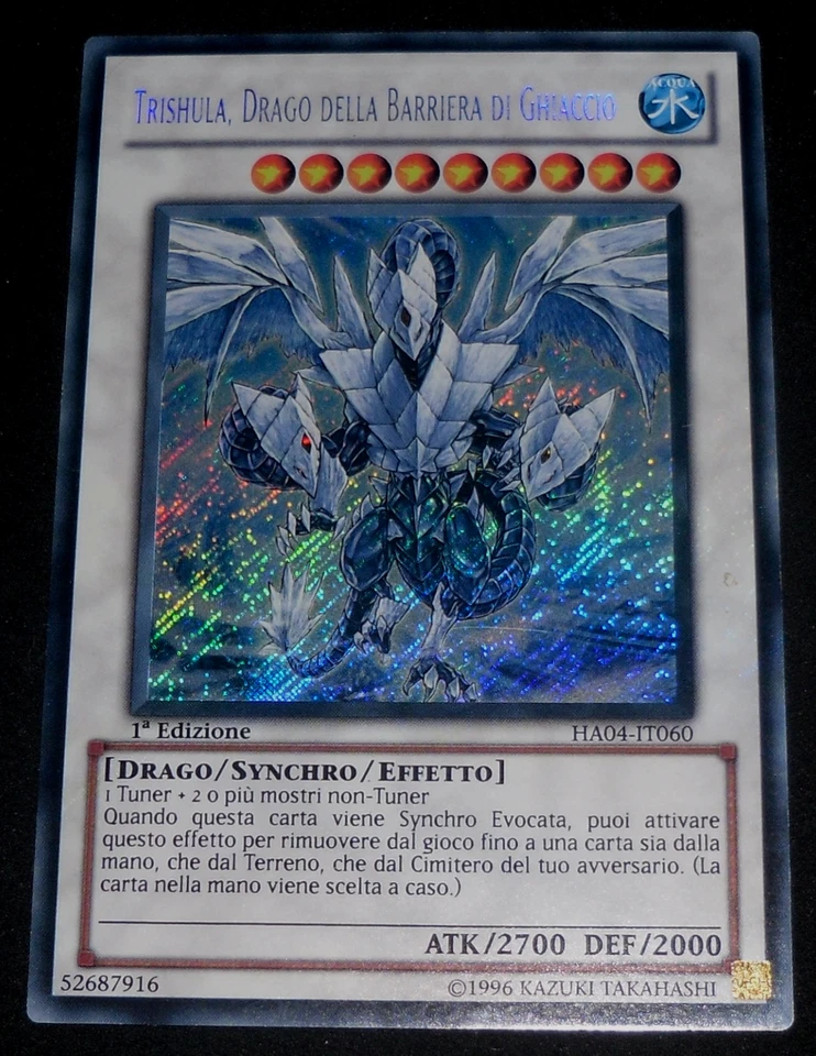Yugioh - Trishula Drago della Barriera di ghiaccio RARA SEGRETA - HA04-IT060 - Immagine 2 di 3