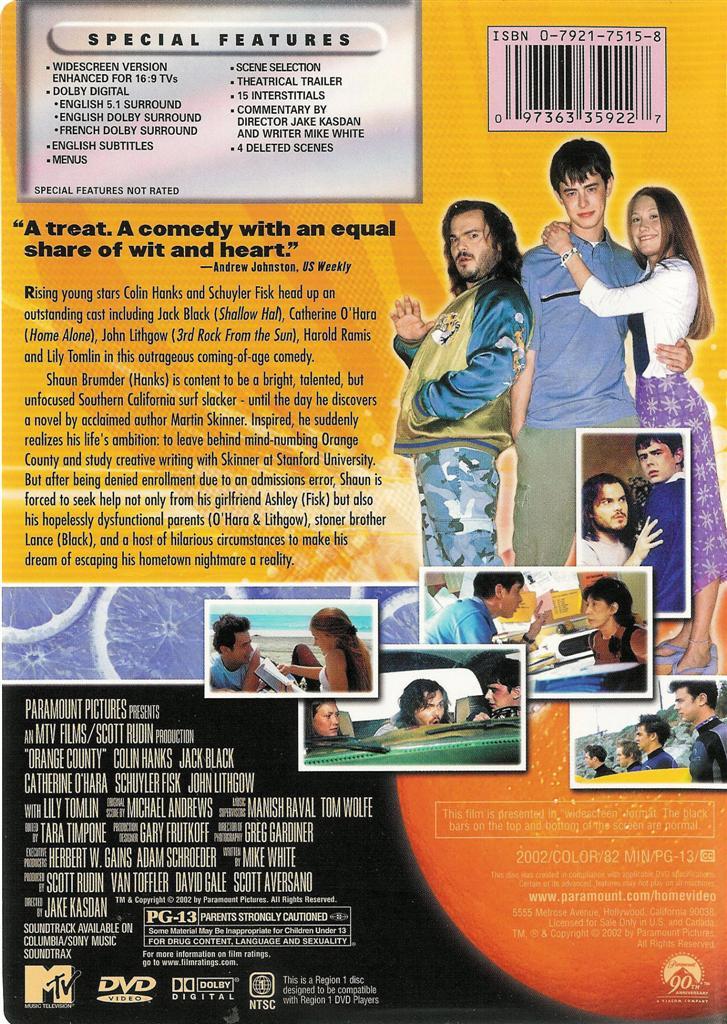 Orange County Jack Black Colin Hanks Schuyler Fisk Bret Harrison