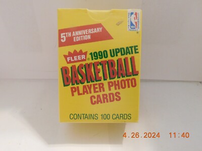 SEALED Fleer 5th Anniversary Edition 1990 Update Basketball Player Photo Cards