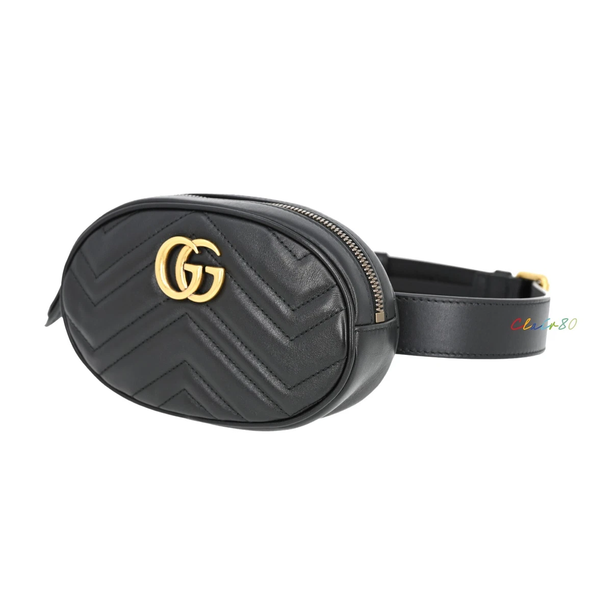 New Authentic Gucci GG Marmont Matelassé Leather Belt Bag Size 85 cm