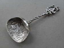 Zuckerl&ouml;ffel Silberl&ouml;ffel 800 Silber ~ 1880 L&ouml;ffel Zuckerschaufel Pferd Reiter