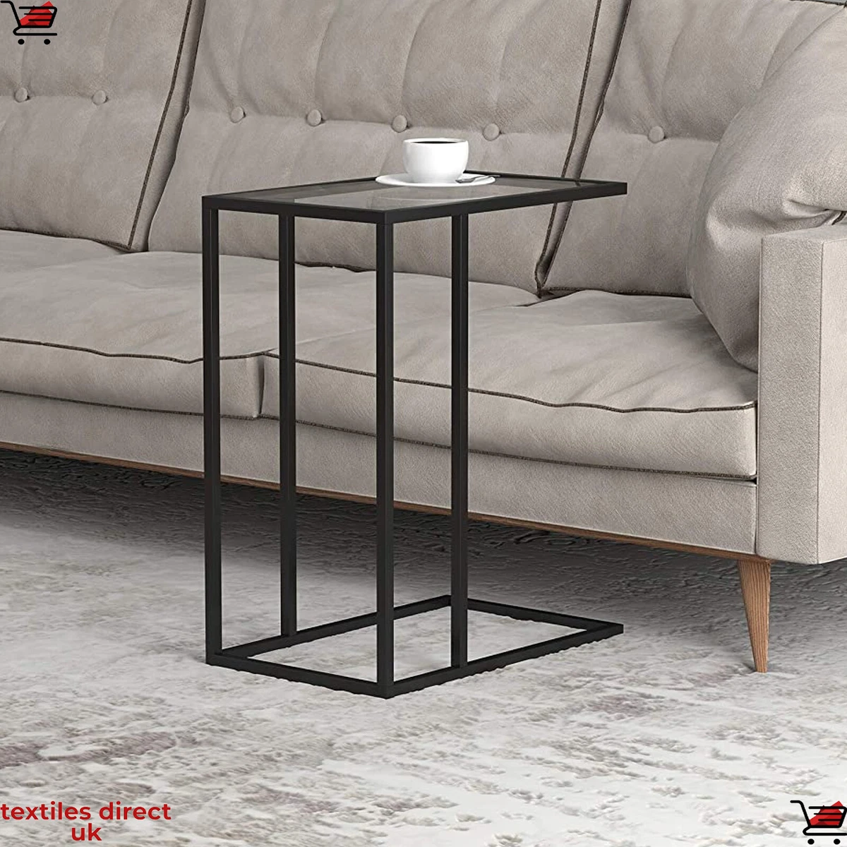 Black metal sale c table