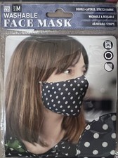 Women  s Navy Polka Dot Face Mask