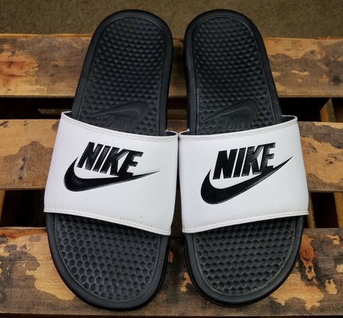 Nike Benassi JDI Slide Sandals White 