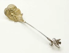 Gorham Sterling Sifter 3D BIRD Pierced Bowl