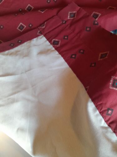 Paar Vintage schwere lange Drapierung Paneele Rost mit Diamant Design markenlos 88x39 - Bild 7 von 8