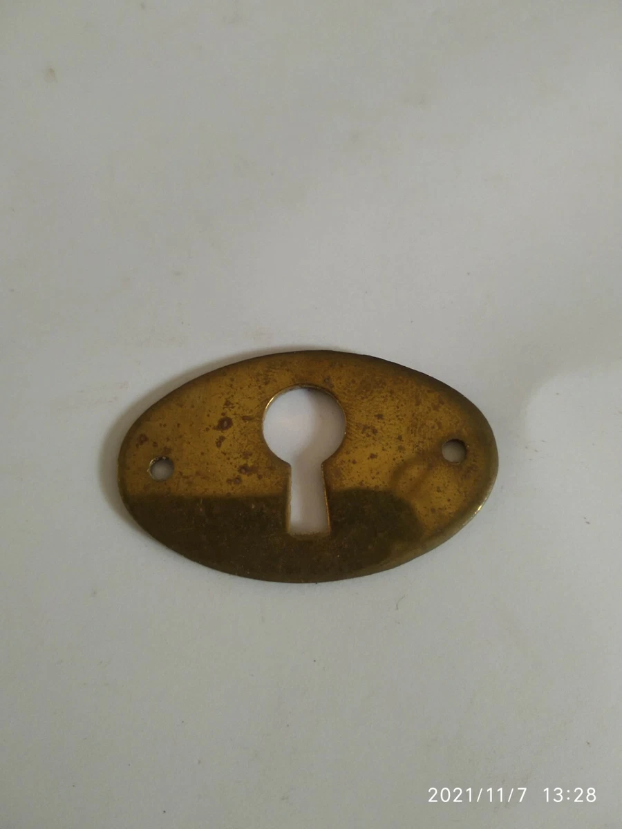 DT2000 : ANCIENNE Entrée Serrure Ornement en Laiton pour Meuble Armoire