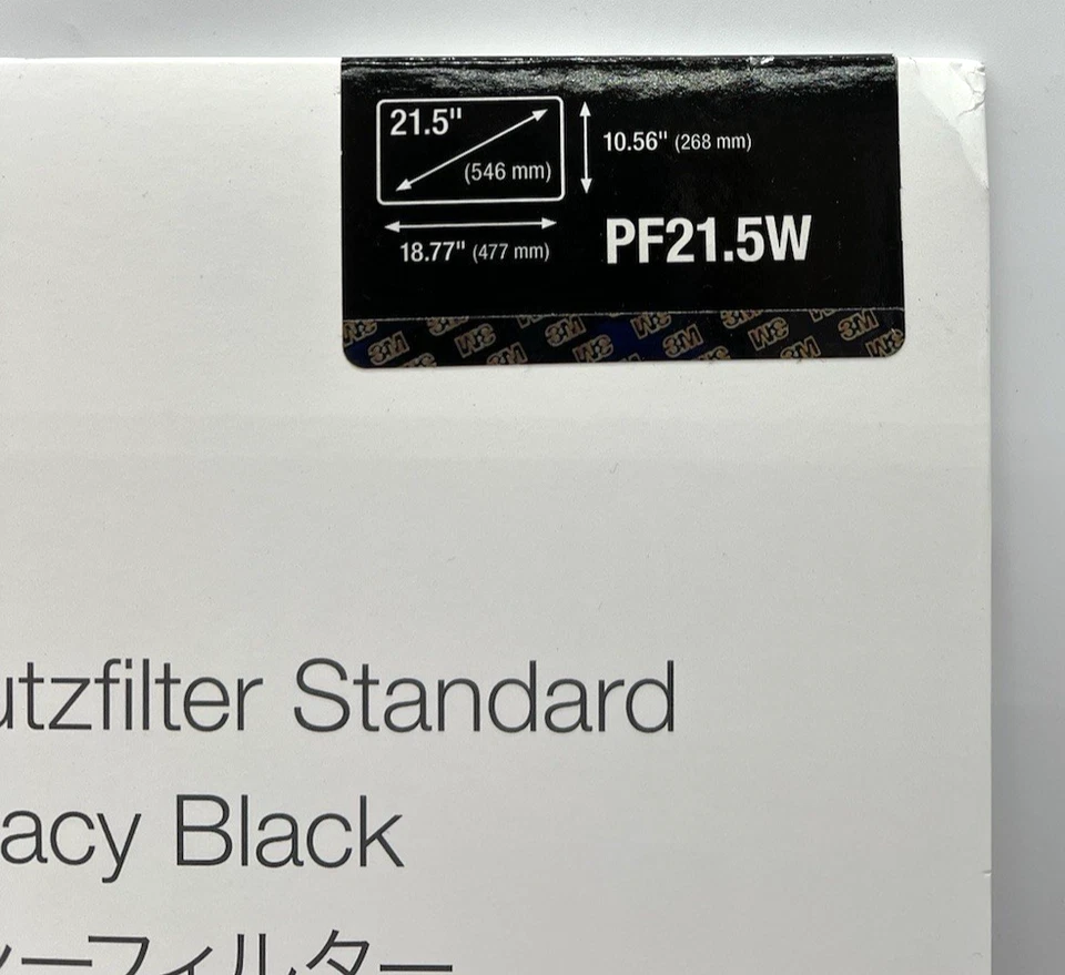 Filtro de pantalla de privacidad 3M PF21,5W para pantalla ancha LCD Foto 2 de 4