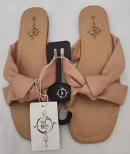 Sole Mates Women’s Mauve Cross Strap Sandal Size 8 Summer New