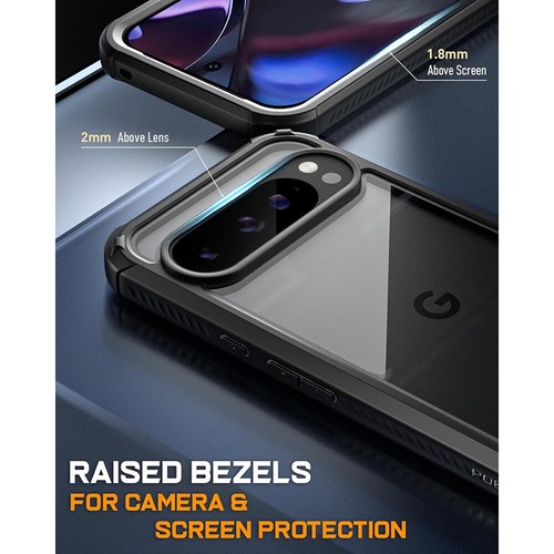 Für Google Pixel 9 / 9 Pro 5G Hülle Integriertes Display 2 Frontrahmen Cover Schwarz - Bild 7 von 7
