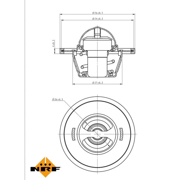 NRF Thermostat KüHlmittel Mit Dichtring FüR VW Touran Passat Variant Audi A3-image