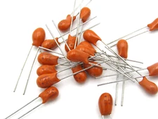 ( 10 PCS ) Dipped Tantalum Radial Capacitor  47uF  6v 10%  --  NOS