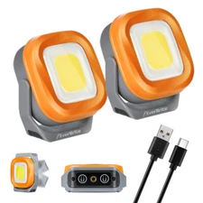 1000Lumen USB Rechargeable LED Work Light Magnetic Super Bright Worklight 2-PACK