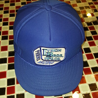 VTG Phoenix Arizona Lynch Bros MFG. Snapback All Foam Blue Trucker Mesh Hat Cap