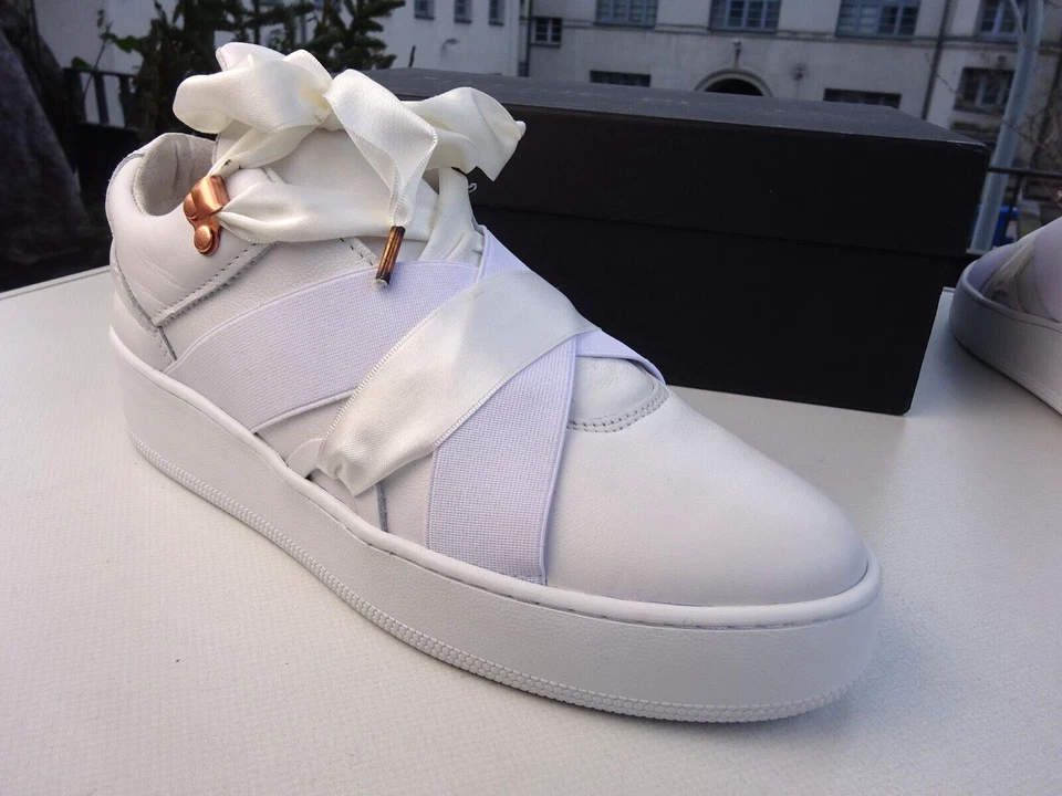 FILLING PIECES Mountain Cut Bow White Dam Sneaker Leder Weiß Portugal Gr.37 Neu - Bild 1 von 4