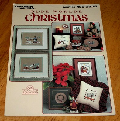Leisure Arts: OLDE WORLDE CHRISTMAS Cross Stitch Leaflet #430 - Me Two Designs
