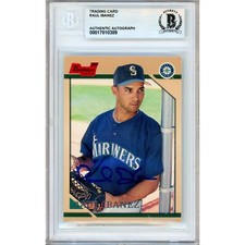 Raul Ibanez Signed 1996 Bowman RC #267 Seattle Mariners Beckett BAS Slabbed Auto