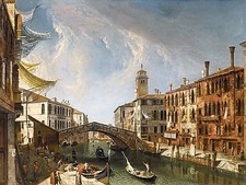 VENICE VIEW OF THE CANNAREGIO M. Marieschi Tile Mural Backsplash Marble Ceramic
