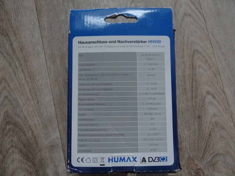 HUMAX HHV 30 ~ Hausanschlussverstärker - Bild 2 von 3