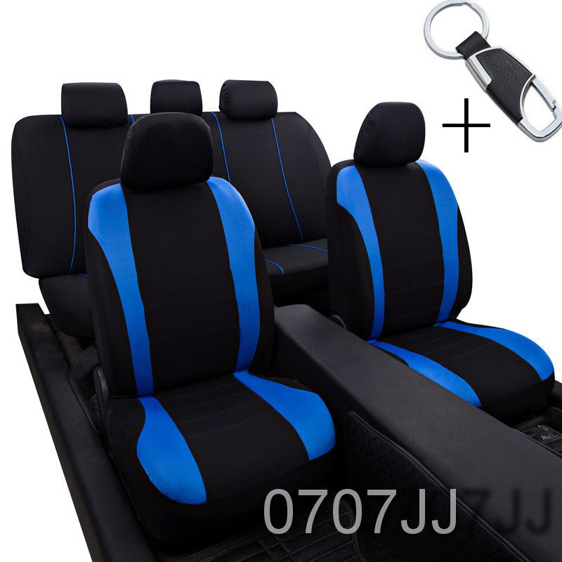 10 Part Universal Car Seat Covers Front Rear Head Rests Full Set Auto