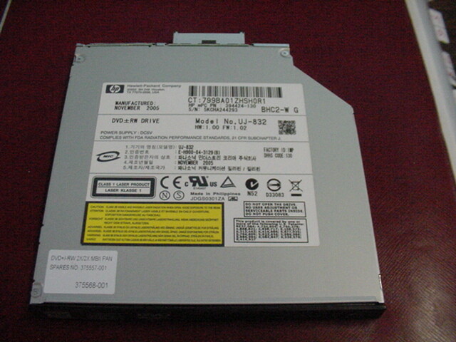 Original HP UJ-832 Internal DVD+/-RW 394424-130 375557-001