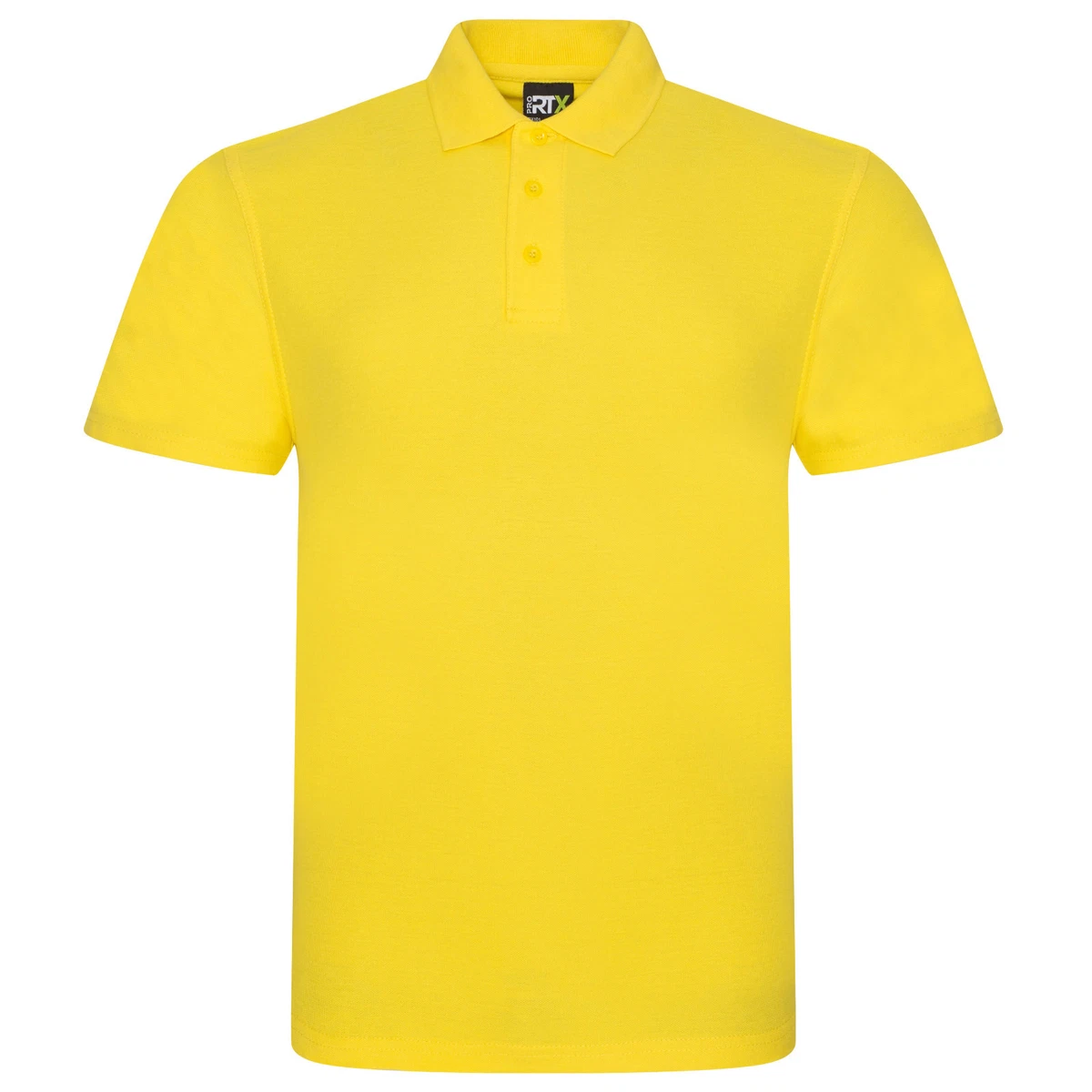 Big Tall Mens Plain Yellow Short Sleeve Polo Shirt 2XL 3XL 4XL
