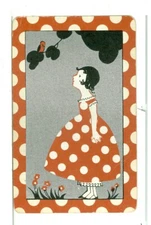 Single Vintage ID Named People, Children,"Polka Dot", Playing Card CH 8-34 E