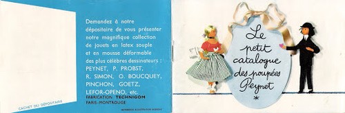 Vitrine Vintage Mes Poupées Peynet - Années 60 - Technigom - Complète