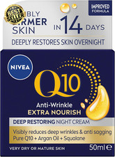 Q10 Anti-Ageing Night Cream 50ml, with Argan Oil, Hydrating, Reduces Wrinkles