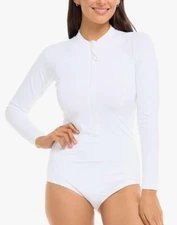 NEW Women's Myrtos Fashionable Front Zip One Piece Surf Suit Size Large