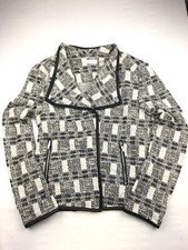 Calvin Klein Tweed Blazer Jacket Open Front Designer Fashion Womens Size S Small
