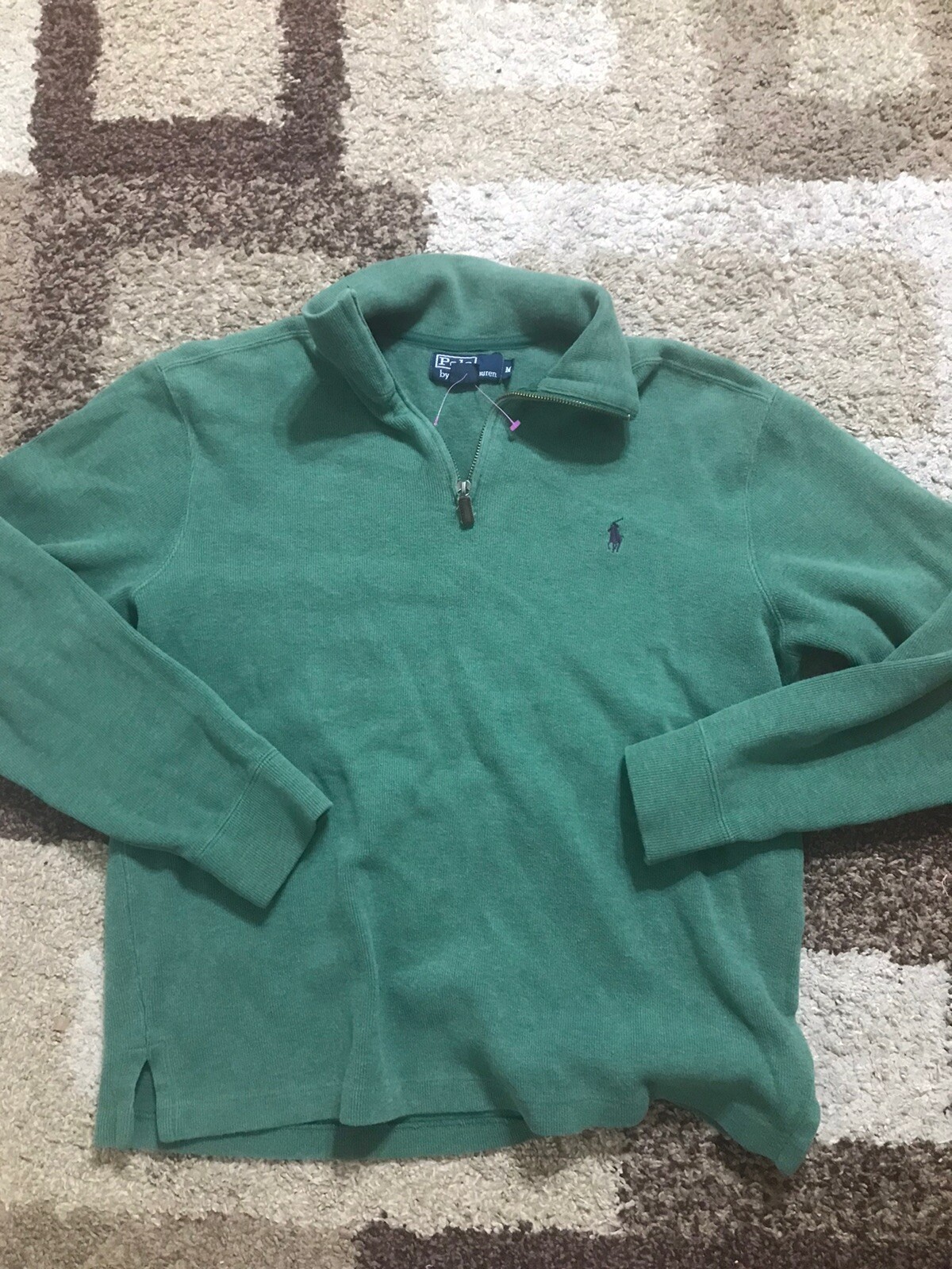 Polo Vintage Ralph Lauren Collard Jacket Verde Pony Taglia Media AA164