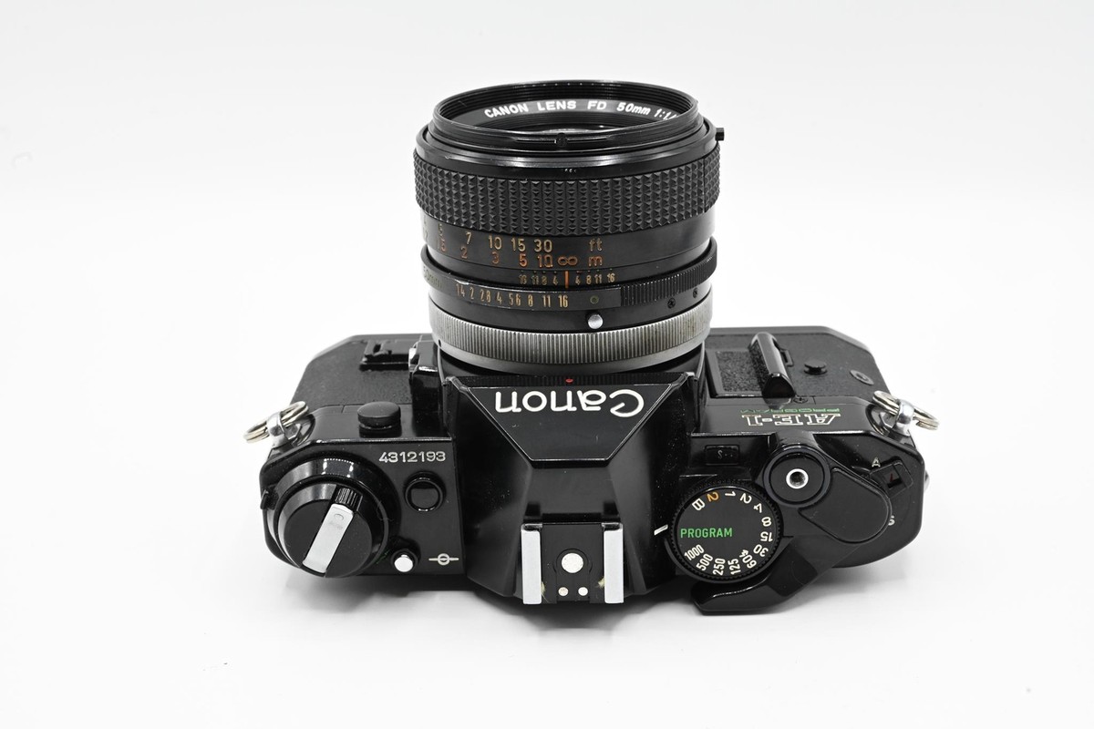 Black Canon AE-1 Program + 50mm f/1.4 SSC Lens Manual Film Camera