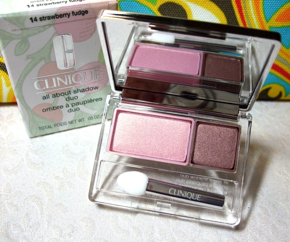 Clinique Strawberry Fudge All About Shadow Duo Brand New FS NIB $31 Value READ - Image 3 of 4
