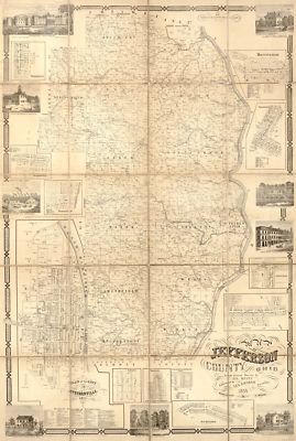 16'' x 24'' 1856 Jefferson County Ohio From Actual Surveys