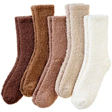 Womens Fuzzy Fluffy Slipper Socks Warm Winter Soft Thermal Plush Casual Sleep...