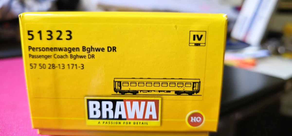 BRAWA 51323 H0 Reko Personenwagen Bghwe Grün Graues Dach DR Ep.IV Neuware