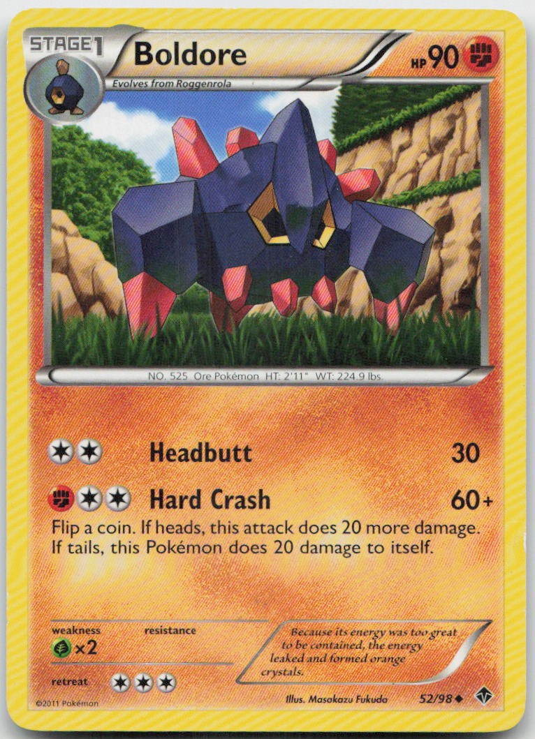 Boldore 52/98 Uncommon Emerging Powers Pokemon MP