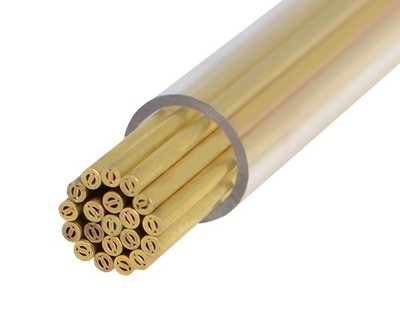 MULTI-CHANNEL BRASS ELECTRODE TUBE for EDM Hole Popper 10 Pieces, 400mm length
