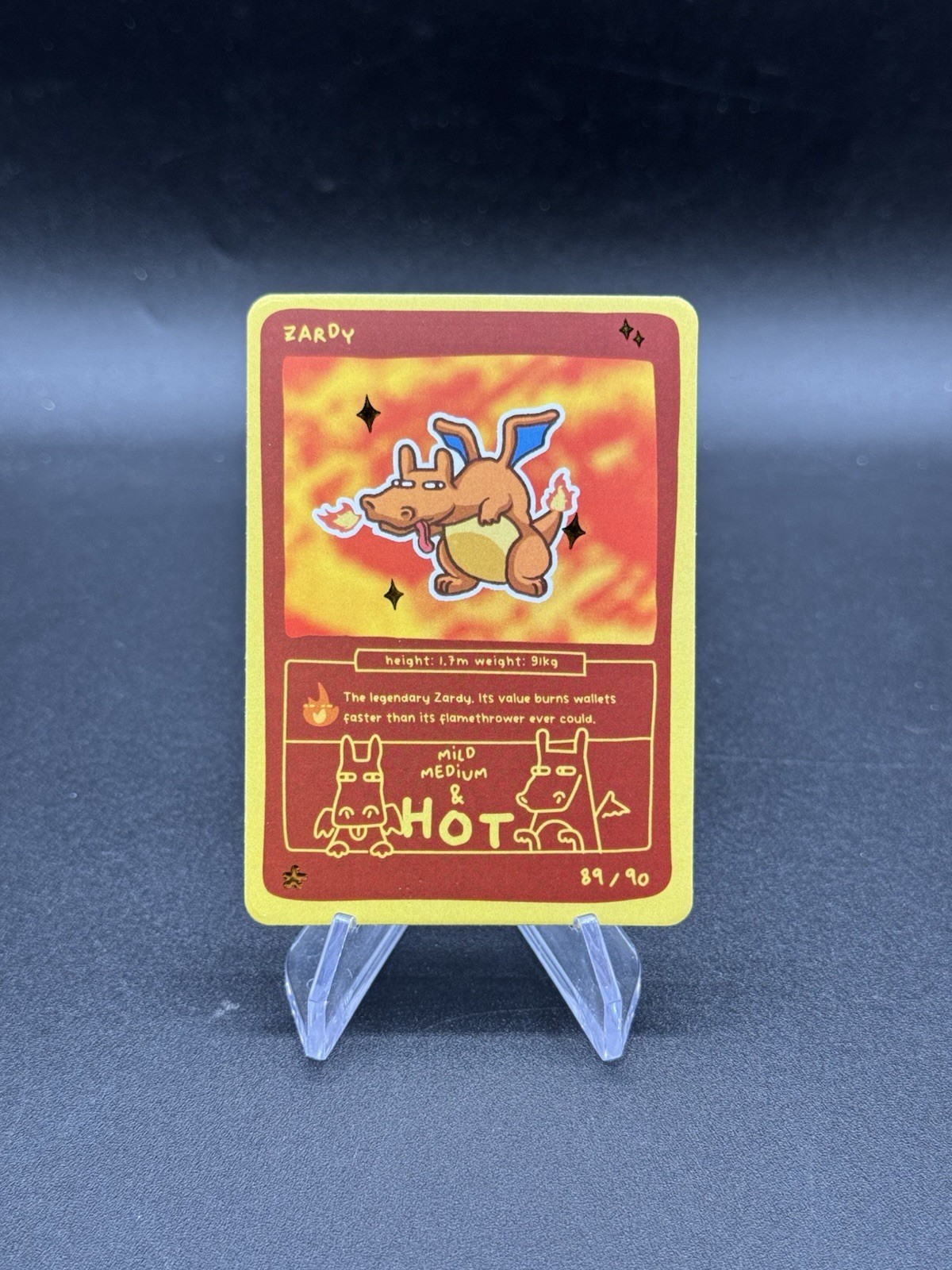 Pokedoodles Series 1 Zardy - Charizard 89/90 Pokemon Fan Art Derpy Card