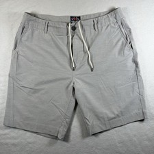 Faherty Men's Ice Gray All Day Shorts Chino Golf 9" Inseam Size 36 34x9