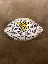 2019 West Virginia Mountaineers Signed Autographed Team Football Loaded