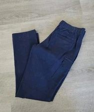 Weatherproof Vintage Cargo Men's Blue Pants MEDIUM Slacks  Elastic Waist Utility
