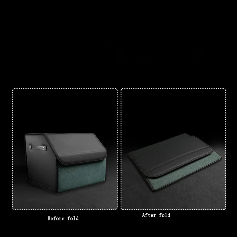 Leather Car Rear Trunk Storage Luggage Box Cargo Organizer For Jaguar Wine Red Foto 4 de 4