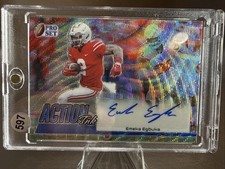 2022 Pro Set Emeka Egbuka Auto/30 ACTION INK REFRACTOR Buckeyes/BUCCANEERS 🔥