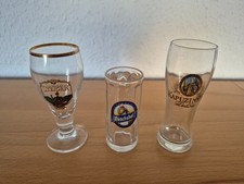 Miniatur Bierglas Schwarzer Steiger, Kulmbacher Mönchshof, Kapuziner Weißbier
