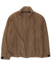 Giacca uomo Gas con cappuccio utility UK 40 grande nylon marrone VL26